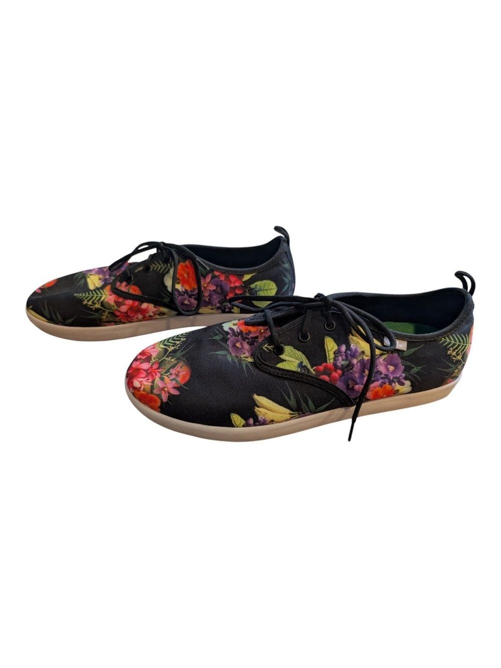 Sanuk Men's GUIDE FUNK BLACK Lace Up Sidewalk Surfer Men's 9 Women's 11